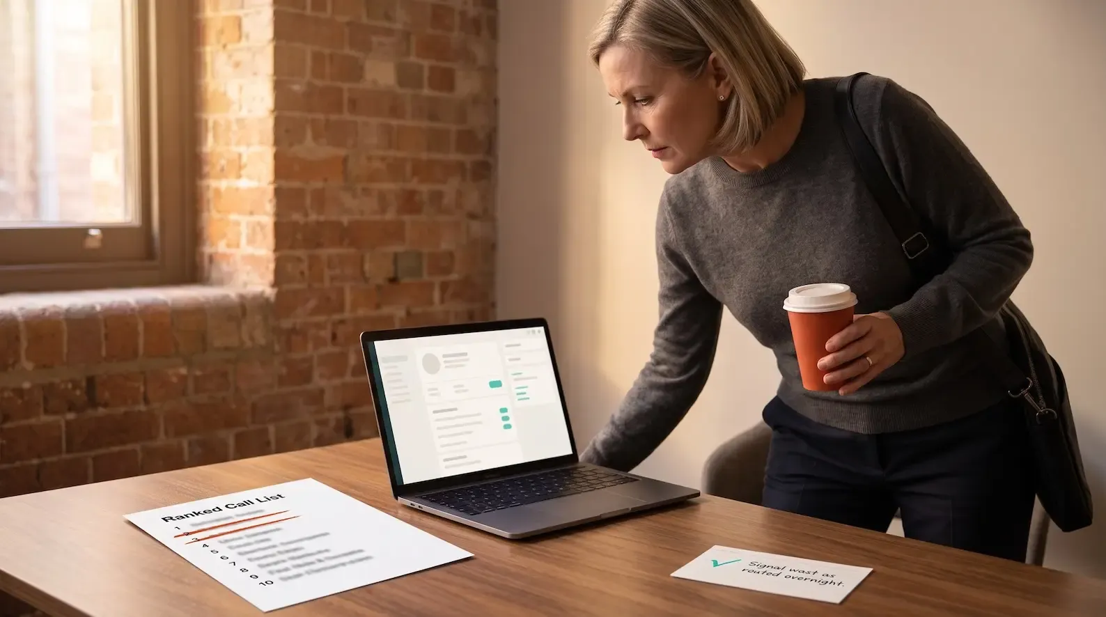 The Three Autonomous Actions of an agentic CRM — ranked BD prompt without being asked, contact-context surfacing before the touch, signal-fire routing to the right consultant